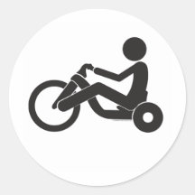 Big-Wheel-T Round Sticker