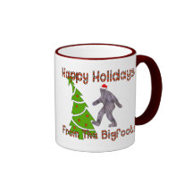 Bigfoot Christmas Coffee Mugs