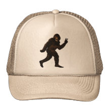 Bigfoot Sasquatch Peace Mesh Hat