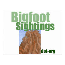 Bigfoot Sightings Logo Postcard