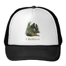 bigfoot t-shirt trucker hat