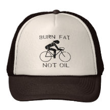 BIKE: Burn fat not oil T-shirt Hat