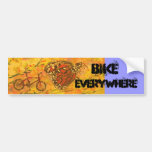 Bike Everywhere Bumper Sticker