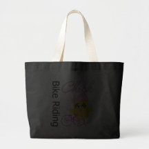 Bike Riding Chick Canvas Bag