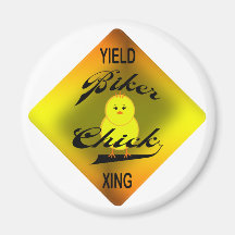 Biker Chick Fridge Magnet