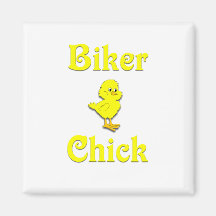 Biker Chick Fridge Magnet