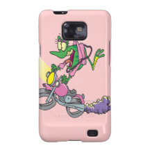 biker chick froggy frog animal cartoon samsung galaxy s cases