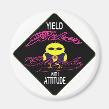 Biker Chick Refrigerator Magnet