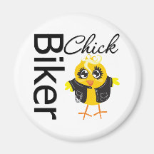 Biker Chick Refrigerator Magnet