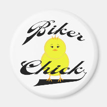 Biker Chick Refrigerator Magnet