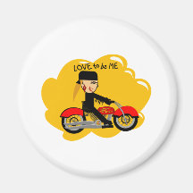 - BIKER GIRL REFRIGERATOR MAGNET