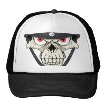 Biker Helmet Skull design for Motorcycle Riders Trucker Hats