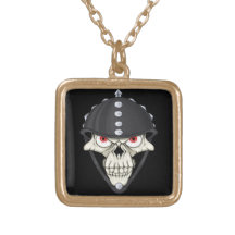 Biker Helmet Skull design for Motorcycle Riders Necklace