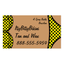 Bikini Black Polka Dot Business Cards