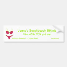 Bikini Shop Marketing Bumper Stickers