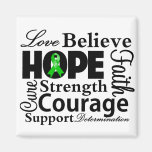Bile Duct Cancer Collage of Hope Fridge Magnet
