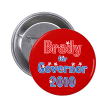Bill Brady for Governor 2010 Star Design Button
