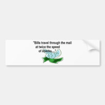 Bills Travel fast by mail Bumper Stickers