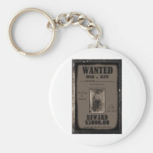 Billy The Kid Wanted Dead or Alive Poster Keychain