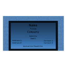 Binary Code Business Card, Blue