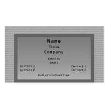 Binary Code Business Card, Grey