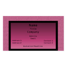 Binary Code Business Card, Pink
