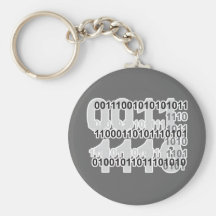binary code design key chain