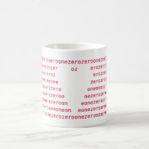 Binary - I Love You Zero One (red) Coffee Mug