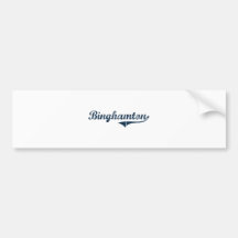 Binghamton New York Classic Design Bumper Stickers