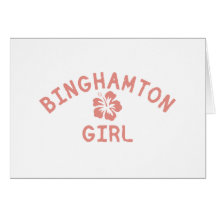 Binghamton Pink Girl Greeting Cards