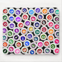 Bingo Balls Collage Mouse Pads