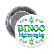 Bingo Brightens Pinback Buttons