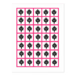 Bingo Card Markers Hot Pink Black Damask Postcards