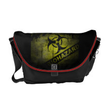 BIO HAZARD MESSENGER BAG COOL RETRO OLD SCHOOL