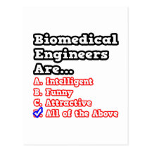 Biomedical Engineer Quiz...Joke Postcard