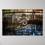BIPLANE ENGINE & PROPELLER  1909 POSTERS