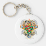 Bipolar Disorder Cross & Heart Keychains