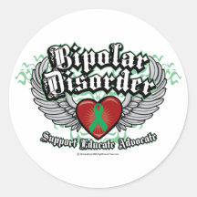 Bipolar Disorder Wings Stickers