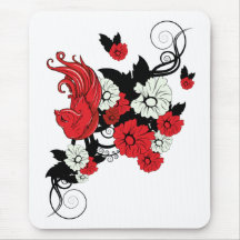 Bird 2 ~ Flowers Customise Gift Template Mouse Pads