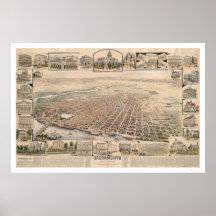 Bird's eye view of Sacramento, Calif. (1293) Posters