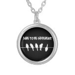 Birds on a wire – dare to be different (black) pendants