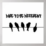 Birds on a wire – dare to be different print