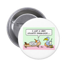 birds psychiatrist unhappy egghood childhood pinback buttons