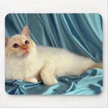 Birman, red point mouse pad