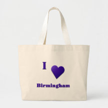 Birmingham -- Midnight Blue Tote Bags