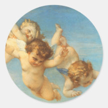 Birth of Venus, Angels detail by Cabanel Round Sticker