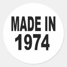 Birthday 1974 round stickers