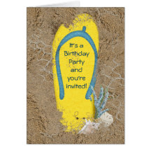 Birthday Beach Party Card