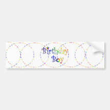 Birthday Boy Bumper Stickers