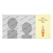 Birthday Boy, in Orange. Customized Photo Card